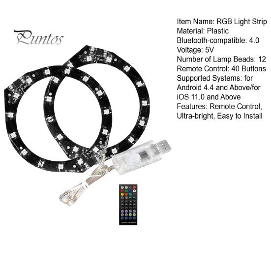 Striscia Luminosa RGB Lampada Pickup Ultra-luminosa Modalità di Illuminazione Multiple Telecomando Luce d'Atmosfera LED Accessori per Console di Gioco per PS5
