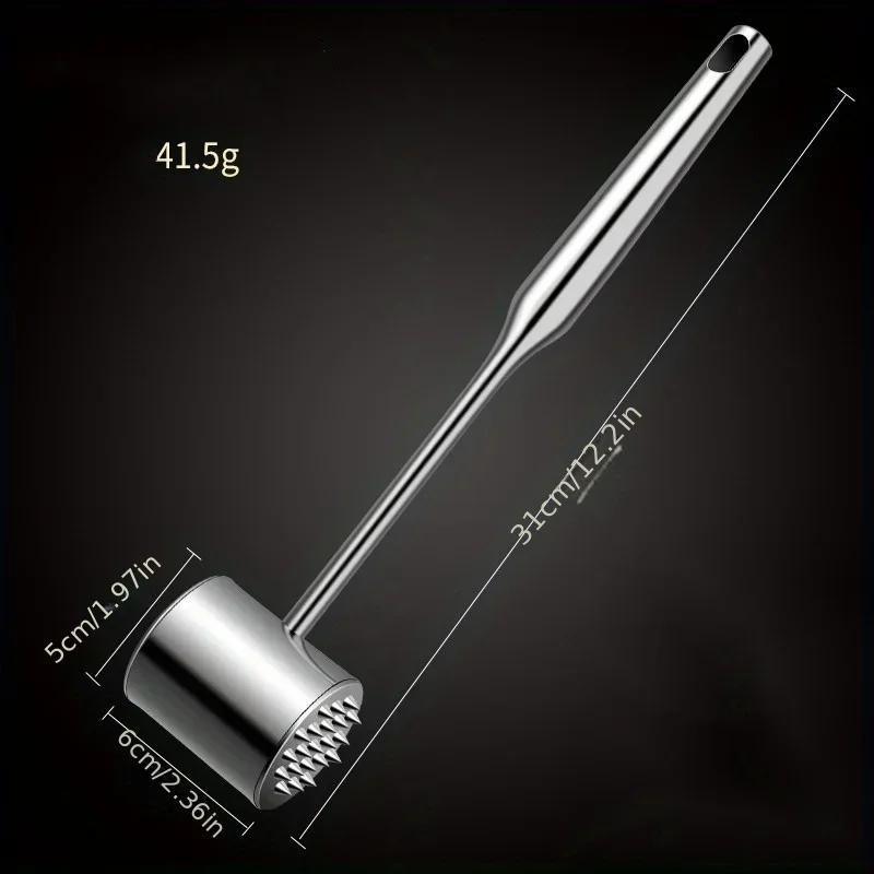 304 Stainless Steel Meat Tenderizer Hammer for Kitchen Steak Beef Chicken Professional Meat Loosening Tool Durable and Rustproof