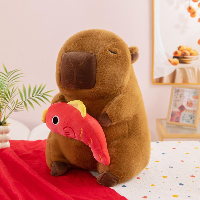 New Koi Capy Doll Plush Toys Children's Girls Gift Good Luck Koi Kapibala Doll
