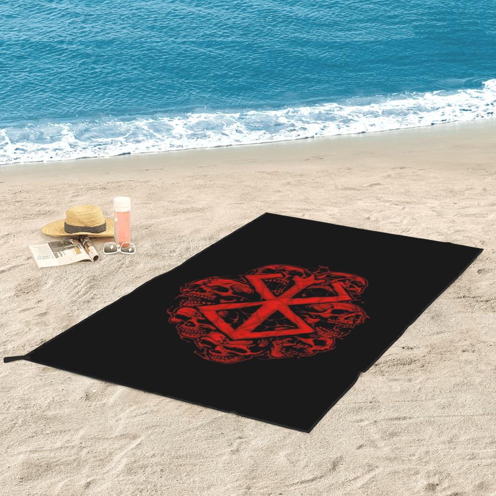 Berserk Sacrifice Mark Demon Sword And Magic Beach Towel Soft Microfiber Quick Dry Absorbent Quick Towels For Swimming