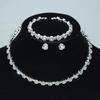 Gold & Silver Rhinestone Jewelry Set: Choker, Bracelet, Stud Earrings, & Necklace