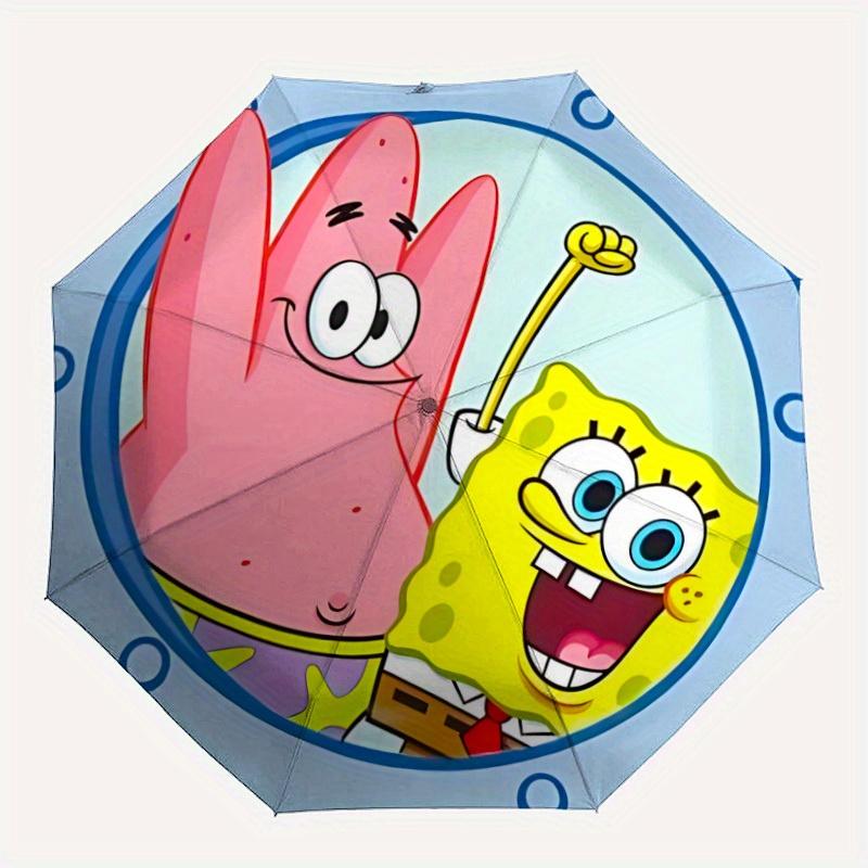 

1pc SpongeBob Patrick Star Self-Folding Umbrella, 8-Bone Compact Travel Umbrella, Durable Plastic And Iron Frame105