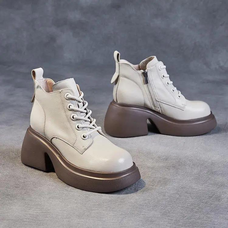 Fashion New Chelsea Boots for Women Patent Leather Wild Thick-heeled Boots Women's Short Boot Thick-soled High-heeled Women Boots 2025