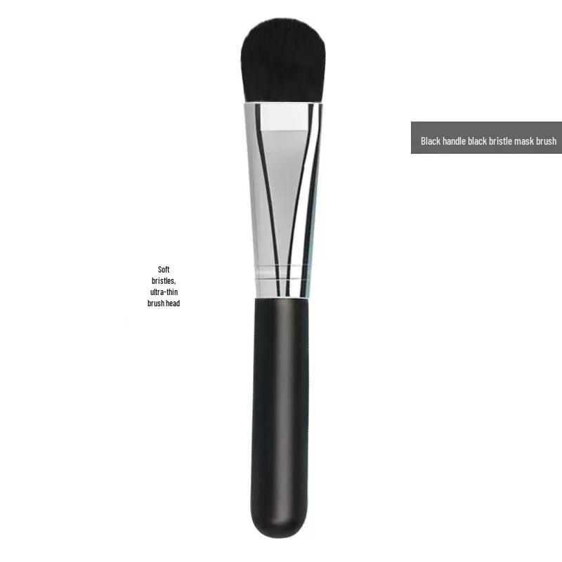 Natural Wood Portable Face Mask Brush Short чёрный