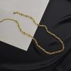 Sterling Tone U Shaped Chain Pendant Necklace Gathering Jewelry For Women Geometric Chunky Pendant Necklace Celebration NewGeometric Chain