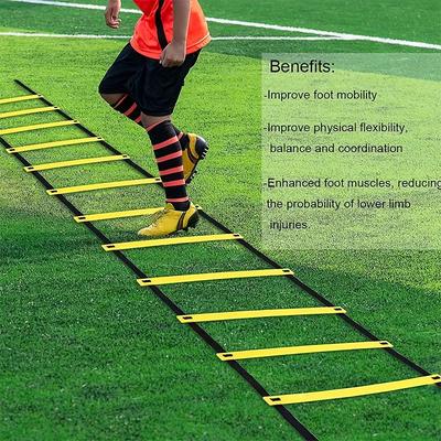 Escadas de agilidade Correias de nylon para treinamento de velocidade e flexibilidade esportiva Agilidade Futebol Treinamento Equipamento de escada de energia