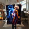 1PC Son Goku Patterned Flannel Blanket Suitable For All Seasons For Home Decor Warmth And Comfort Gifts Holiday Present