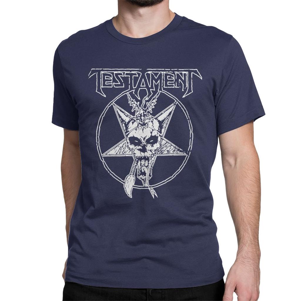 Men Women Metal Music Band Rock T Shirts Testament Pure Cotton Clothes Novelty Short Sleeve Crew Neck Tee Shirt Printed T-Shirts