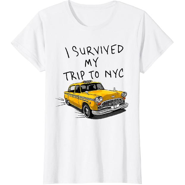 Retro I Survived My Trip to New York City Funny Mens T-Shirt
