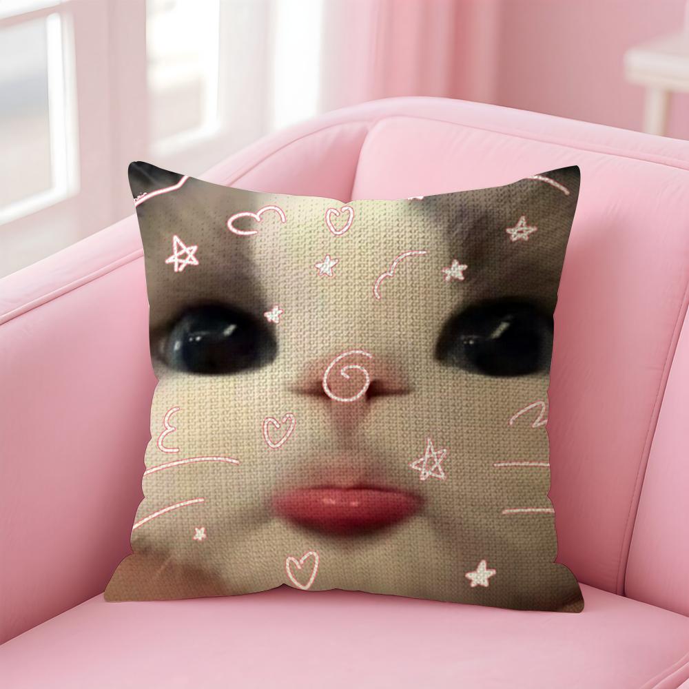 

Cute Animal Dog Cat Cushion Cover Natural Linen Pillow Case DoubleSided Print Decorative Sofa Pillowcase Home Decor Gift 30x30cm