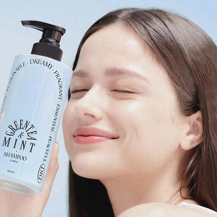 [Instant Cooling/Hair Loss Relief] Cool Lime Mildly Acidic Shampoo Green Tea Mint 500ml