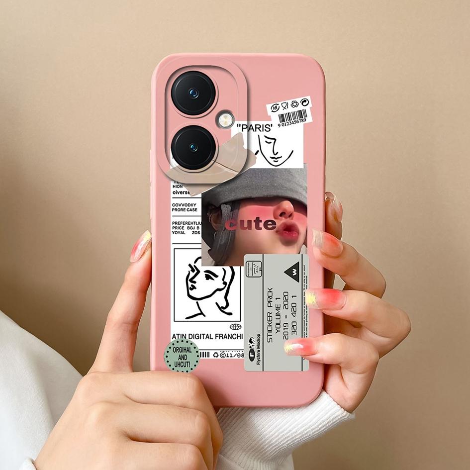 Telefonskal till Vivo X90 Pro V29 Lite Y36 Y27 Y17S Y78+ Högkvalitativt Mode Cool Girl Pojke Skärmskydd Bumper Silikon Mjukt skal till Vivo Capa