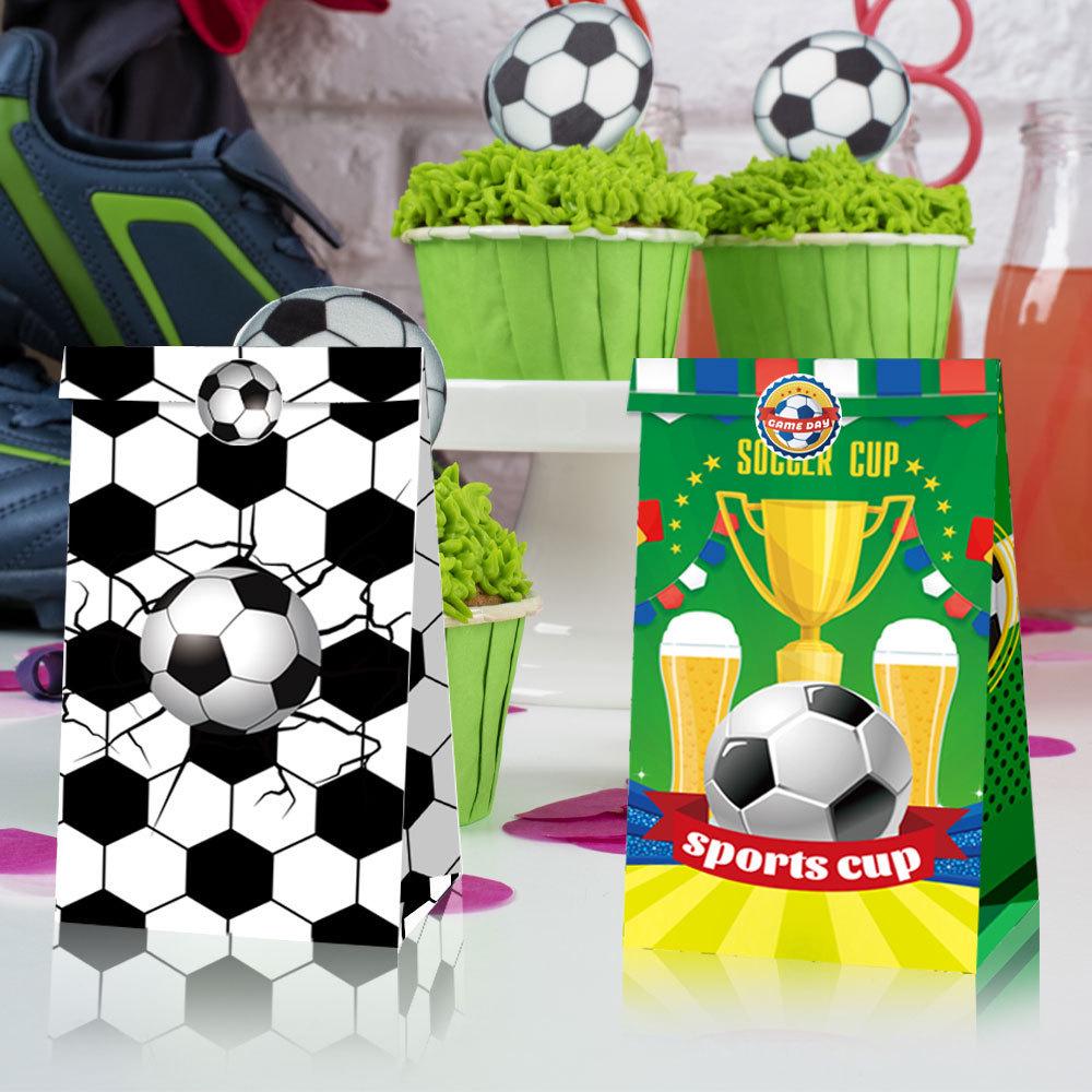 European World Cup Football Green Field Sticker Set in Cowhide Paper Bag