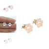 Fashion Dog And Cat Paw Prints Earrings For Children And Pet Lovers In Gold Silver And Rose Gold Finish