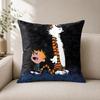 Anime Ccalvin And Hobbes Cushion Cover Wrinkleresistant Short Plush Cushion Covers Breathable Machinewashable