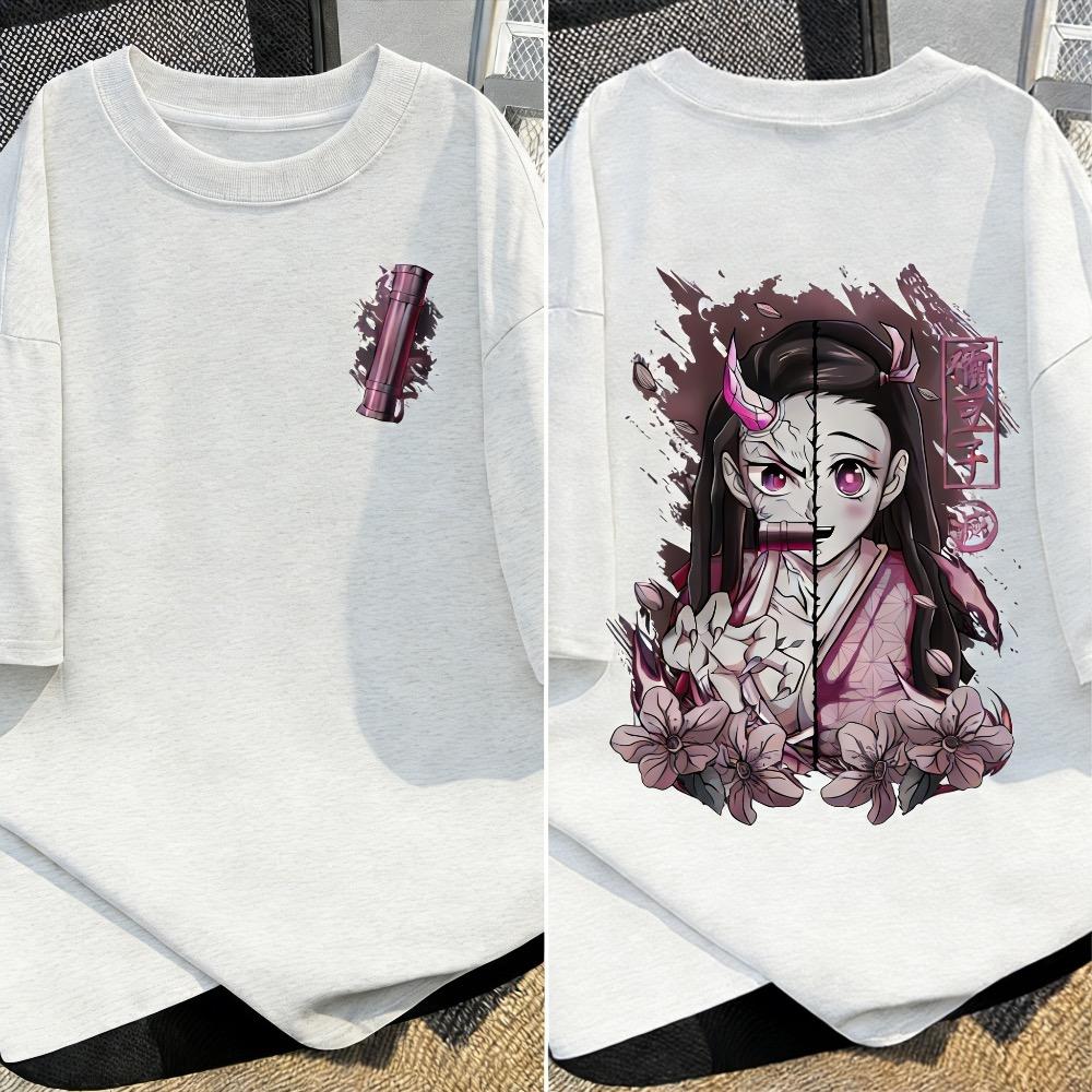 Demon Slayer Anime Printed Unisex Women Tshirt Casual Top Fashion Harajuku Style Street Wear Y2K 2026 New Summer