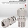 1Pcs 1/8" 1/4" 3/8" 1/2" Male Thread to 3-16mm OD Quick Fitting Stainless Steel 304 SS Tube Connector Double Ferrule