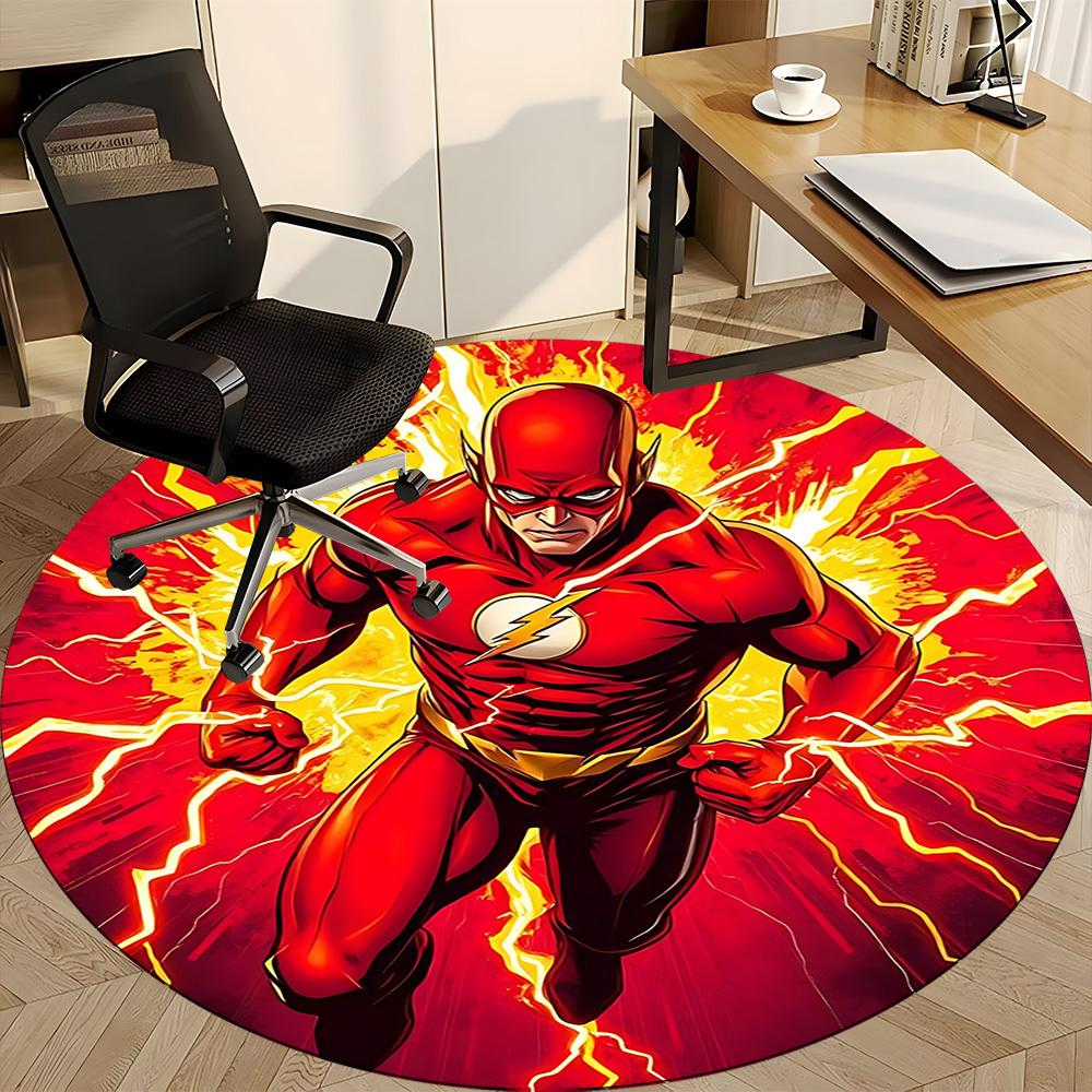 1pc Flash Speedster Office Round Area Rug, Under Office Chairs Bedroom Living Room Home Decor, Room Deco, Available in Various Sizes