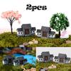 New 2PCS Ancient City Gate Chinese Archway Succulent Basin Decoration Accessories Moss Micro Landscape Ecological Bottle Decoration