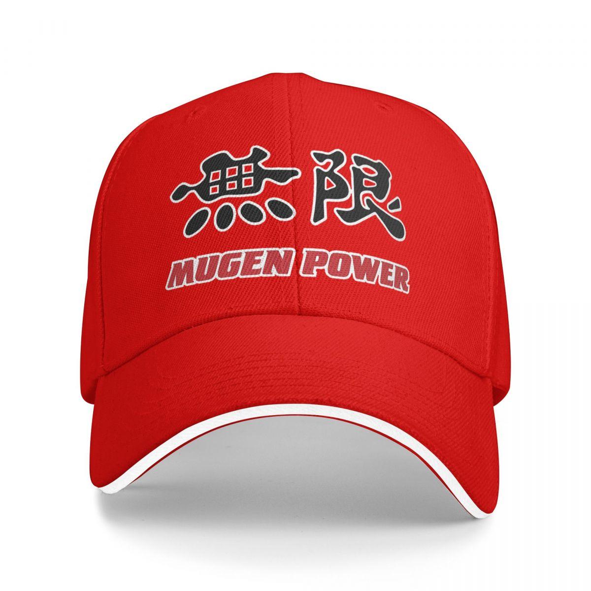 Unisex Baseball Hats Mugen Power Racing Logo Outdoor Streetwear Summer Sports Baseball Caps Hip Hop Cap Casquette Hats One Size