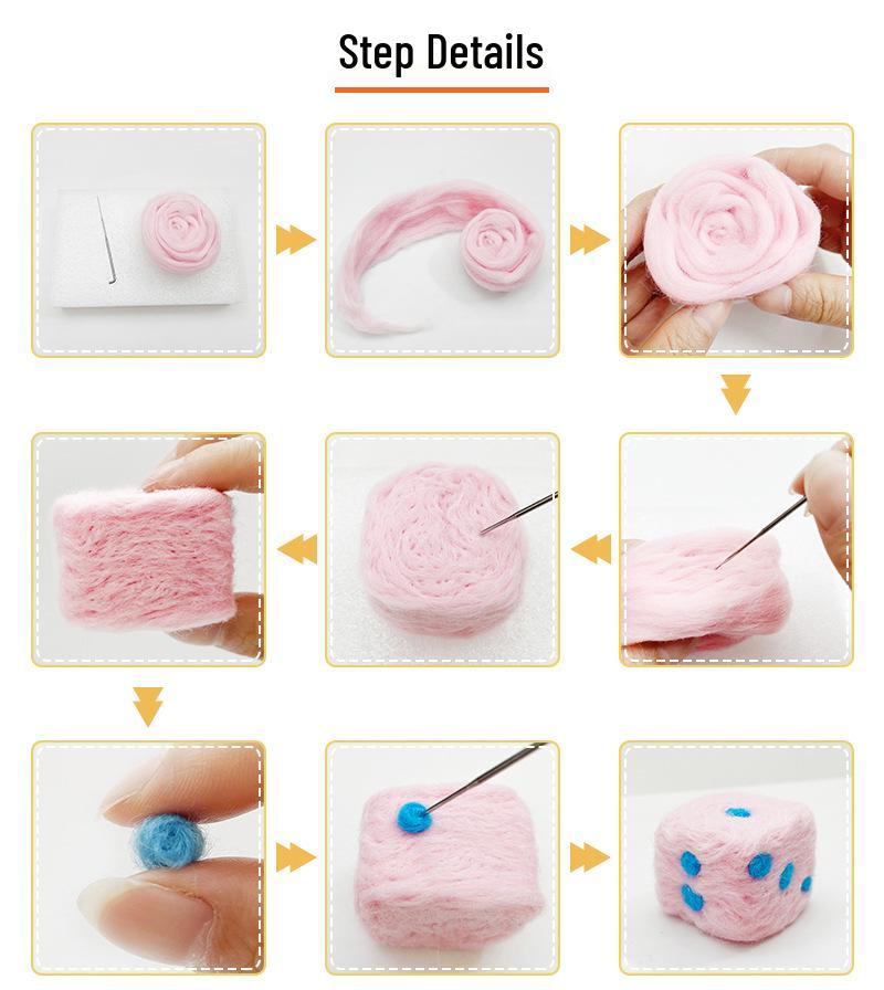 Wool Felt Handmade Couple Doll Kit - Creative DIY Gift Set with Tools & Accessories