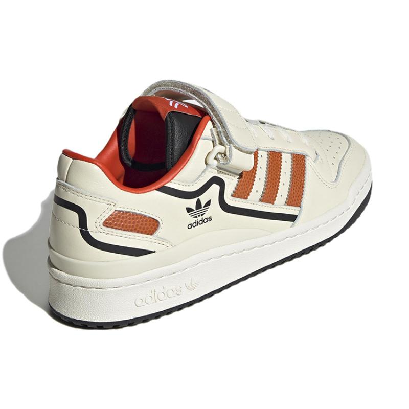 Adidas Originals Unisex Forum Low Sneakers Ivory/Orange Sneakers HR0460