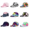 Dye Tie Print Baseball Cap Hip Hop Color Block Graffiti Visor Hat Protection Sun