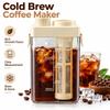 Double Silicone Seal Cold Brew Coffee Maker PP ABS AS Brewing Coffee Carafe  Office Coffee
