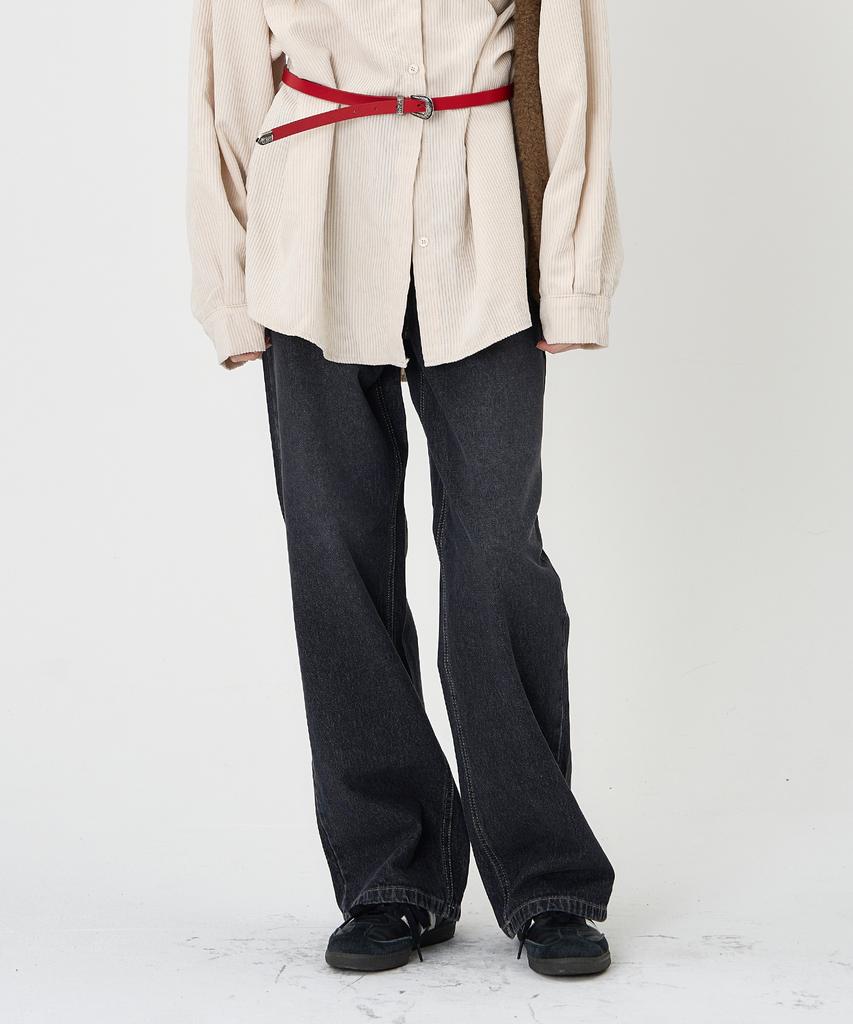 THE-ABON Natural Vintage Denim Pants Black