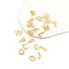 30pcs Stainless Steel Gold Color 26 Letter Pendant Alphabet Charms Necklace Pendant Bracelet Making Earring Findings DIY Jewelry
