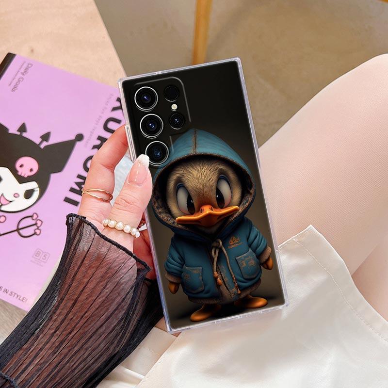 S25FE Case For Samsung Galaxy S26 S25 S24 S23 Ultra S20 S21 FE S22 Plus S26 Ultra Phone Cover Duck Dog Frog Tiger Monkey Cartoon