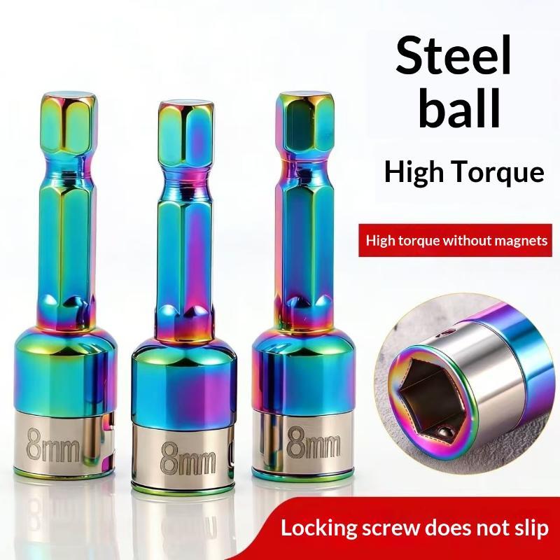 8Mm Non-Magnetic Impact Socket High Torque Cr-V Steel Socket Bits Hex Shank Nut Screwdriver Driver Impact Drivers Socket Adapter