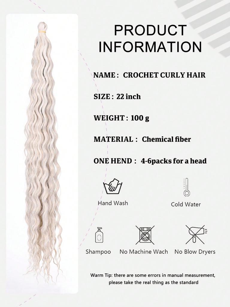 22Inch Ocean Wave Crochet Hair Synthetic Deep Wave Twist Crochet Braiding Hair Extensions Ombre Afro Curls Passion Twist Hair