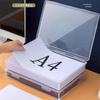 Desktop Storage Case Pencil Storage Box Large Capacity Transparent Stationery Document Organizer Multifunctional Dustproof