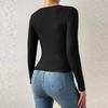 Women's Fashion Casual Solid Color Sweater Long Sleeve Slim Sweater Pullover Top