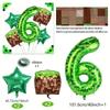 40-Inch Green Pixel Miner Digital Aluminum Foil Balloon Kit Includes Polyester Film Numbers 0-9 for Video Game Birthday Party