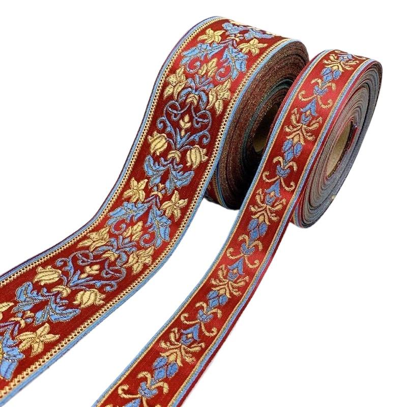 1 Meter Gewebte Spitze Besatz Nähstoff Jacquard Bänder Stilvolle Florale Bestickte Träger Für Kleid Tasche Vorhang