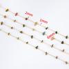 2Meters 1Meter Irregular Stone Stainless Steel Chain Mixed Natural Stones Necklace Bracelet Accessories for Jewelry Making DIY