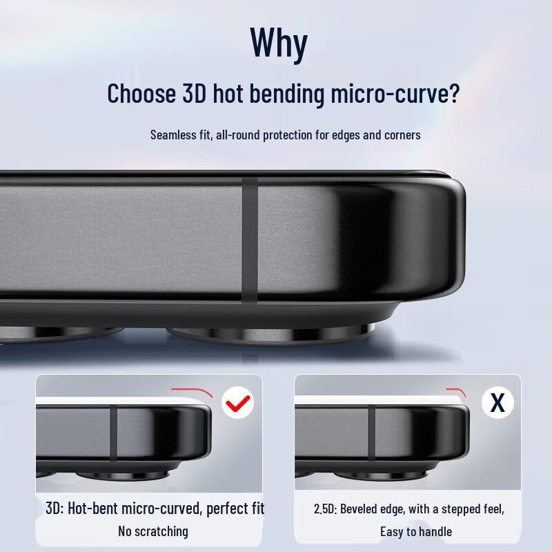 Mr. Blue Gorilla iPhone 16 Pro Tempered Glass Screen Protector (2-Pack)