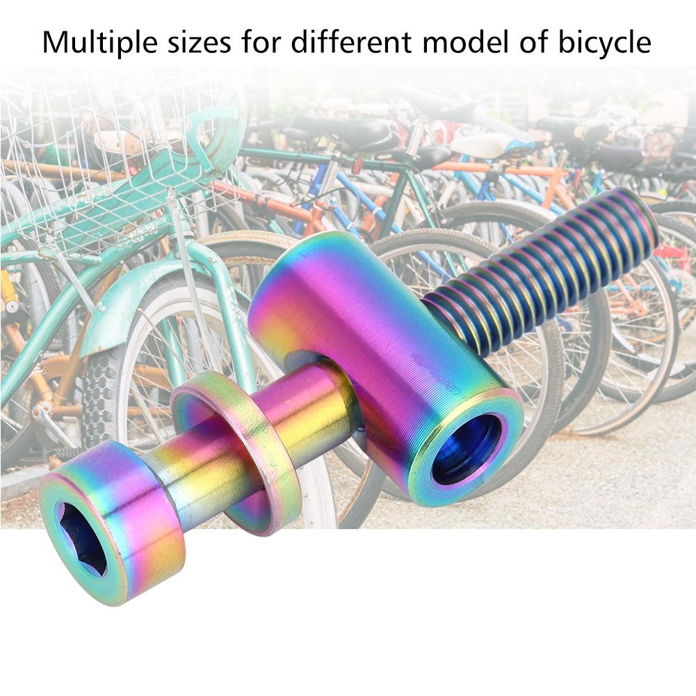 M5x30 35 40mm Titanlegierung Fahrrad Sattelstütze Bolzen Rundkopfschraube (Regenbogen M5x35)