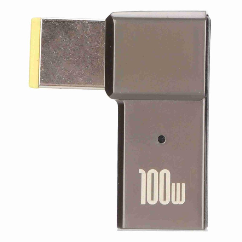 USB C To Slim Tip Adapter 100W 5A Laptop USB C Female Input To Slim Tip Rectangle Power PD Charge Converter for Lenovo