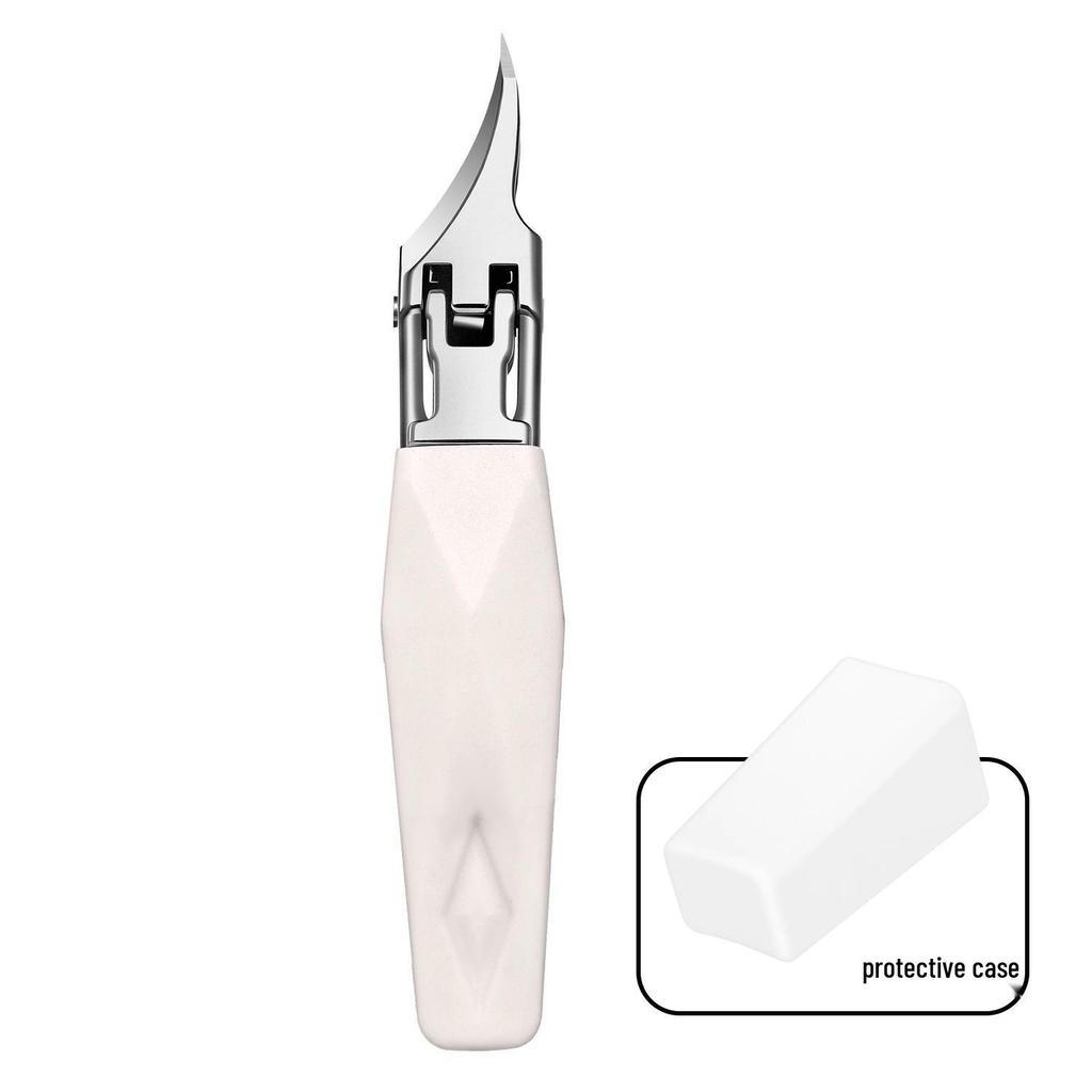 High-Grade Anti-Splash Angled Nail Clippers Set - Large Opening, Three-Piece for Grooved Nails