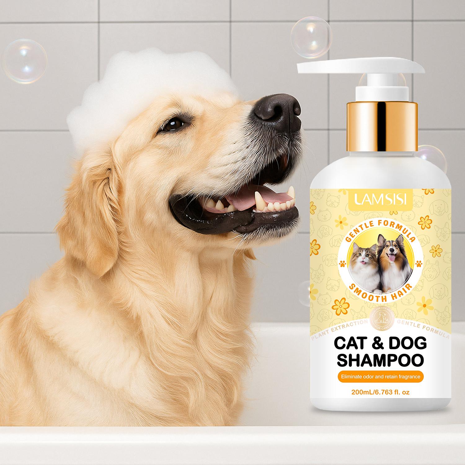 Cat & Dog Shampoo-Smooth Hair-Gentle Formula-10H Fragrance-2 In 1 No More Tears Formula-200ml