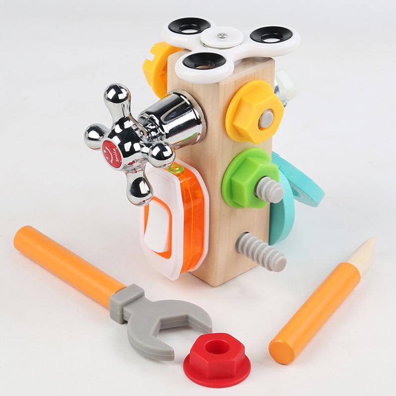 

Монтессори Развивающая Бизиборд: Игрушка «Переключай, крути и закручивай» для детей 2+