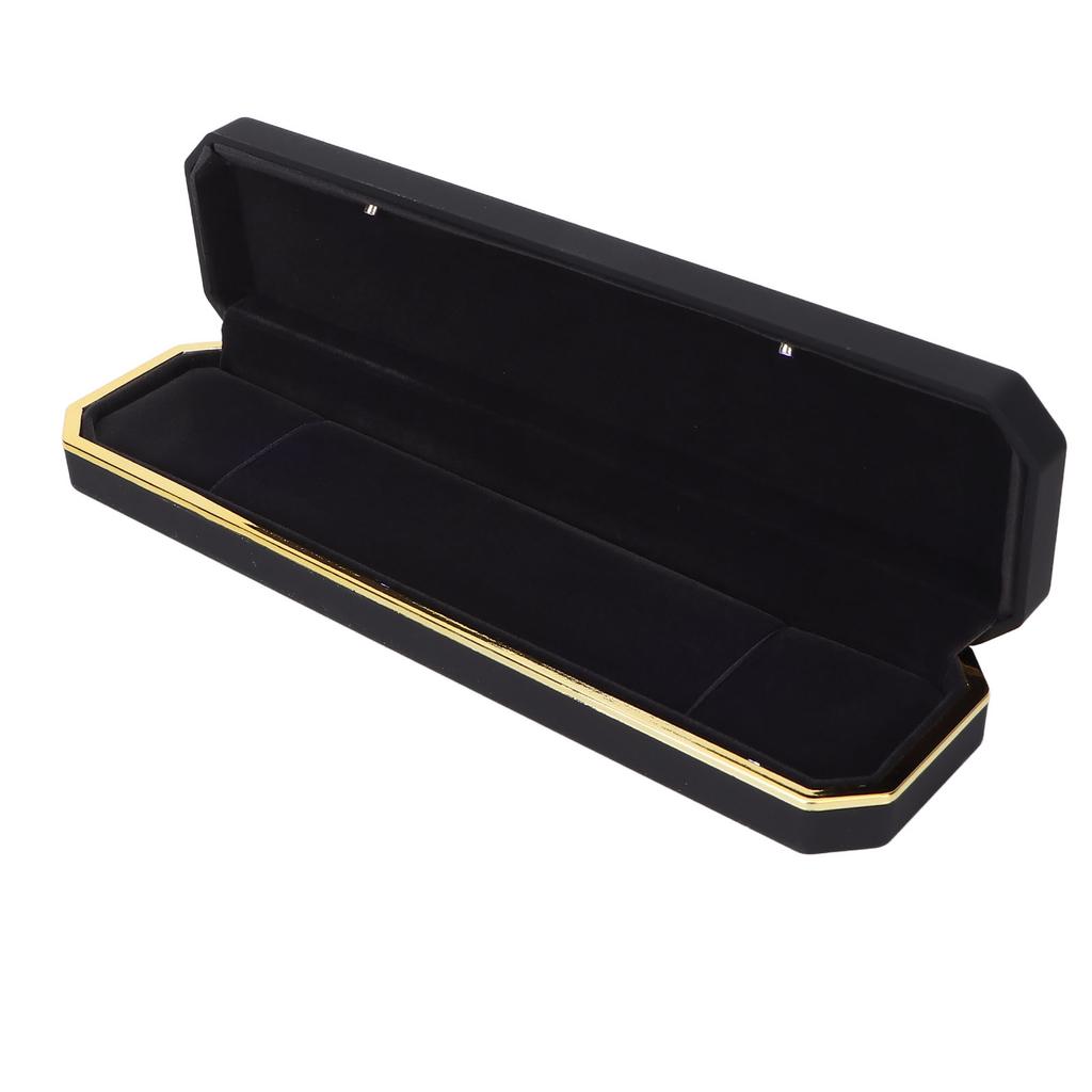 LED Osvětlená Šperkovnice Dárková Prsteny Náramek Podnos Vystavení Úložný Kufřík pro Návrh Zásnuby