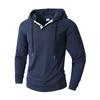 Men's Solid Color Stand Collar Button Sweatshirt Hoodie Men's Sports Large Size Casual Sweatshirt