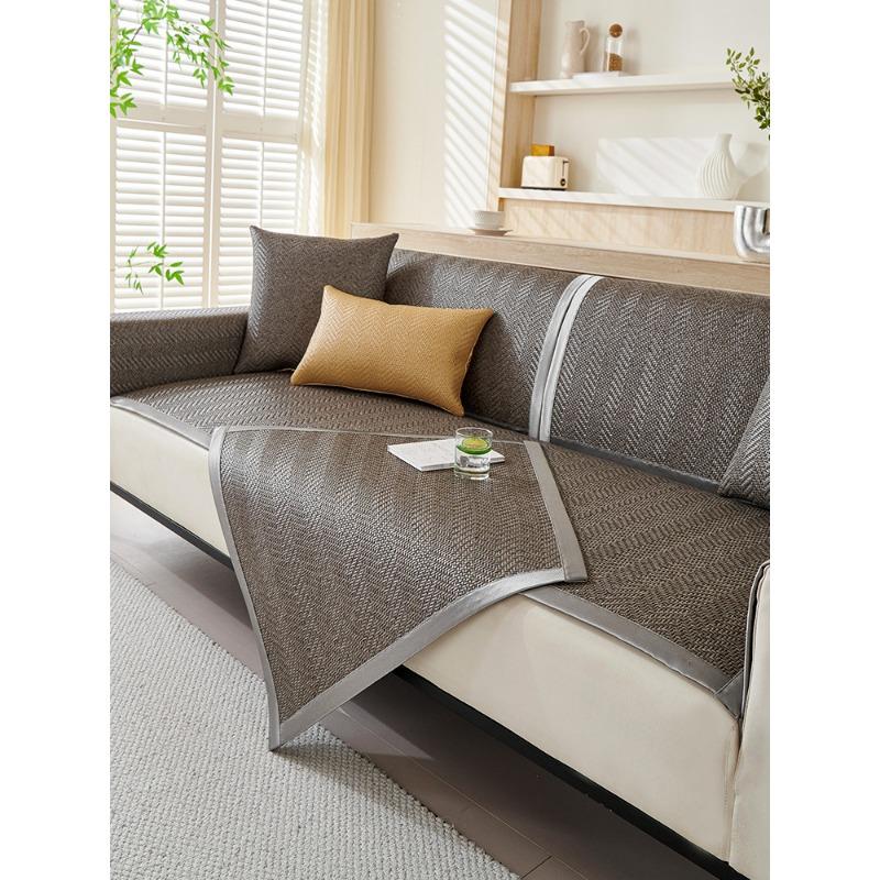 Summer Summer Mat Sofa Cushion Summer Anti-Scratching Rattan Mat Cushion Non-Slip Sofa Cover Seat Cushion