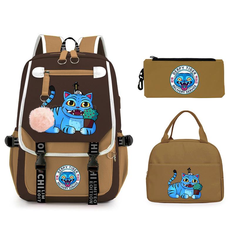 The Witch Hunter Girl Group Has the Same Peripheral Cartoon Korean Version Schoolbag Set, Cross-border Campus Trend, Primary and Secondary School