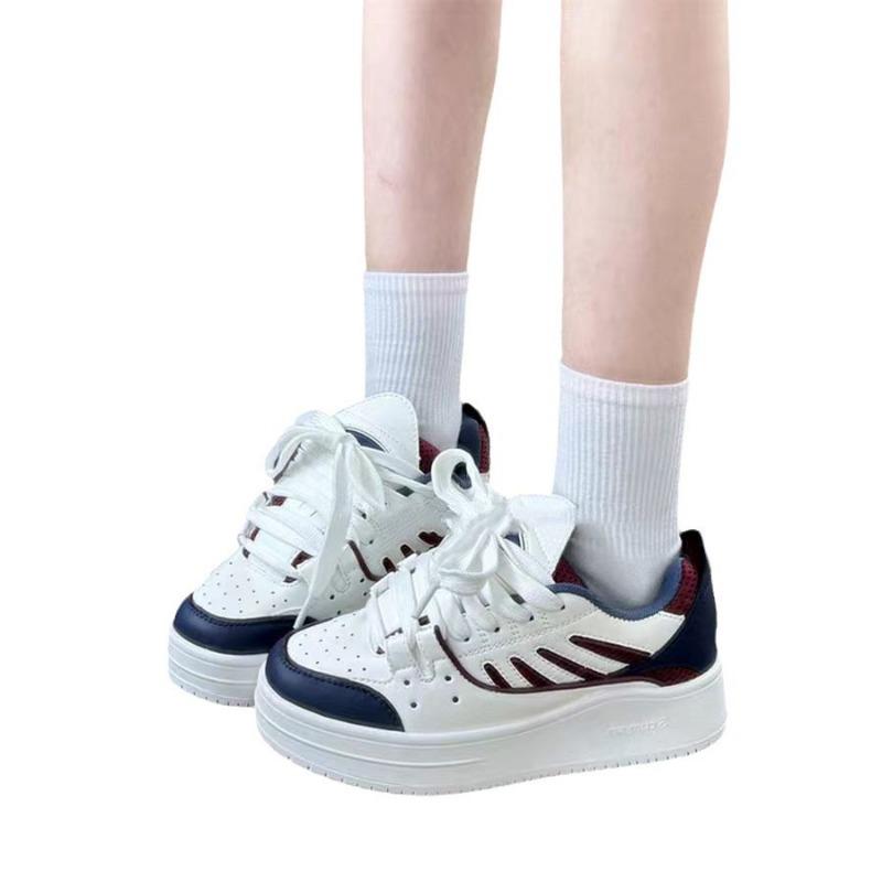 Bread Shoes Platform Cranberry Color Matching Bread Shoes Women's Fashion Summer New Versatile Casual Board Shoes