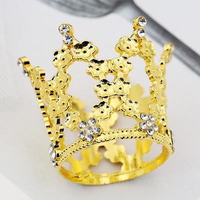 Cake Decoration Crown Mini Flower Alloy Headdress Children's Birthday Crown Ornaments